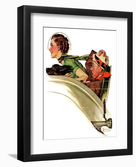 "Exhilaration", July 13,1935-Norman Rockwell-Framed Giclee Print