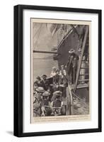 Exiled, General Cronje Embarking on the Ss Milwaukee for St Helena-Frederic De Haenen-Framed Giclee Print