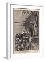 Exiled, General Cronje Embarking on the Ss Milwaukee for St Helena-Frederic De Haenen-Framed Giclee Print