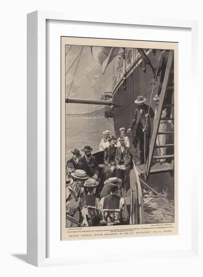 Exiled, General Cronje Embarking on the Ss Milwaukee for St Helena-Frederic De Haenen-Framed Giclee Print