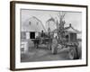 Exiled Premier of Hungary, Ferenc Nagy and His Family Working on Farm-null-Framed Photographic Print