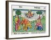 Exodus 16:13-22: God provides quail and Manna to the Israelites-Unknown-Framed Giclee Print