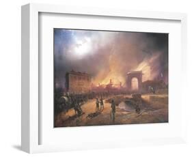 Exodus of Austrian Troops from Porta Tosa-Carlo Bossoli-Framed Giclee Print
