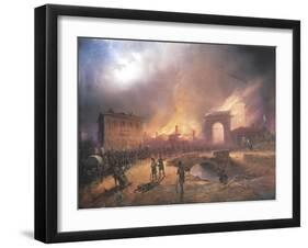 Exodus of Austrian Troops from Porta Tosa-Carlo Bossoli-Framed Giclee Print