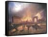 Exodus of Austrian Troops from Porta Tosa-Carlo Bossoli-Framed Stretched Canvas