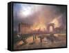 Exodus of Austrian Troops from Porta Tosa-Carlo Bossoli-Framed Stretched Canvas