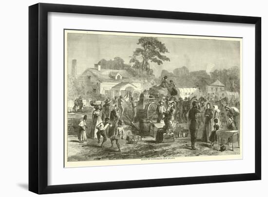 Exodus of Confederates from Atlanta, September 1864-null-Framed Premium Giclee Print