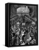 Exodus of Germans at Liverpool Street Station, WW1-Steven Spurrier-Framed Stretched Canvas