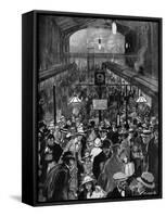 Exodus of Germans at Liverpool Street Station, WW1-Steven Spurrier-Framed Stretched Canvas