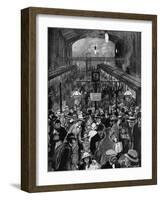 Exodus of Germans at Liverpool Street Station, WW1-Steven Spurrier-Framed Photographic Print