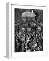 Exodus of Germans at Liverpool Street Station, WW1-Steven Spurrier-Framed Photographic Print