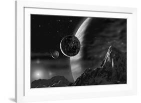 Exoplanet - Noir-David A Hardy-Framed Giclee Print