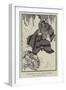 Exorcising an Oni, after Hokusai-null-Framed Giclee Print