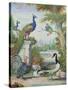 Exotic Birds and Domestic Fowl in a Picturesque Park, Early 18th Century-Jakob Bogdany-Stretched Canvas