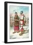 Exotic Couple on Snow Shoes-null-Framed Art Print