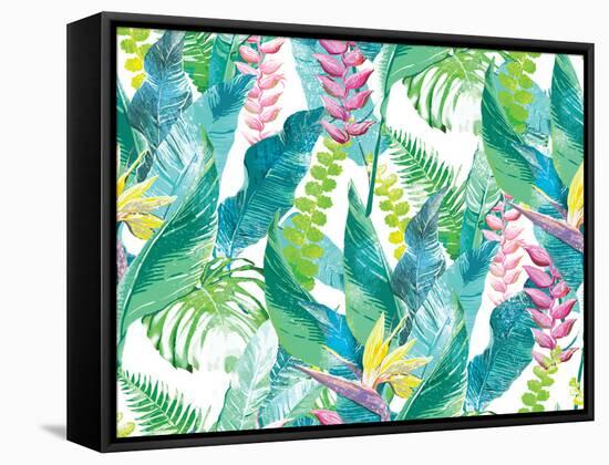 Exotic Flowers-Dasha Kozlovskikh-Framed Stretched Canvas