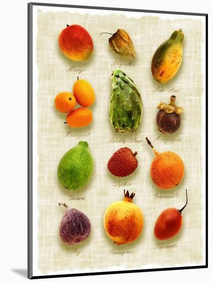 Exotic Fruit in Style of a Painting-Peter Howard Smith-Mounted Photographic Print