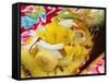 Exotic Fruit Salad with Coconut Shavings in Half a Pineapple-Foodcollection-Framed Stretched Canvas