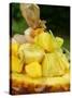 Exotic Fruit Salad with Lime Zest in Half a Pineapple-Foodcollection-Stretched Canvas