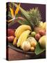 Exotic Fruit Still Life in Wooden Bowl (Close-Up)-Foodcollection-Stretched Canvas