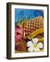 Exotic Fruits: Lychees, Red Pitahaya, Papaya, Pineapple-Vladimir Shulevsky-Framed Photographic Print