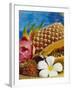 Exotic Fruits: Lychees, Red Pitahaya, Papaya, Pineapple-Vladimir Shulevsky-Framed Photographic Print