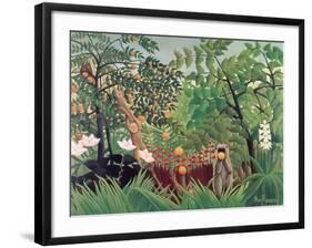 Exotic Landscape, 1910-Henri Rousseau-Framed Giclee Print