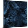 Exotic Tropical Vrctor Background with Hawaiian Plants and Flowers. Seamless Indigo Tropical Patter-Ms Moloko-Mounted Art Print