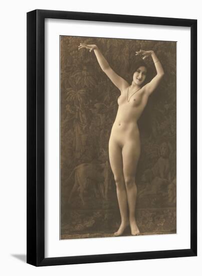 Exotic Vintage Nude-null-Framed Art Print