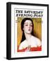 "Exotic Woman," Saturday Evening Post Cover, August 12, 1933-Wladyslaw Benda-Framed Giclee Print