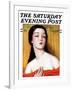 "Exotic Woman," Saturday Evening Post Cover, August 12, 1933-Wladyslaw Benda-Framed Giclee Print