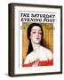 "Exotic Woman," Saturday Evening Post Cover, August 12, 1933-Wladyslaw Benda-Framed Premium Giclee Print