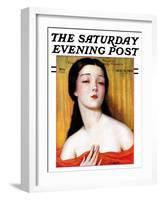 "Exotic Woman," Saturday Evening Post Cover, August 12, 1933-Wladyslaw Benda-Framed Premium Giclee Print