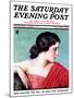 "Exotic Woman," Saturday Evening Post Cover, November 18, 1933-Wladyslaw Benda-Mounted Giclee Print