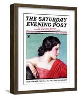 "Exotic Woman," Saturday Evening Post Cover, November 18, 1933-Wladyslaw Benda-Framed Giclee Print