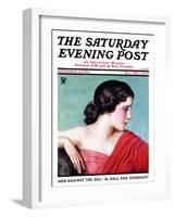 "Exotic Woman," Saturday Evening Post Cover, November 18, 1933-Wladyslaw Benda-Framed Giclee Print