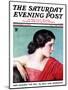 "Exotic Woman," Saturday Evening Post Cover, November 18, 1933-Wladyslaw Benda-Mounted Giclee Print