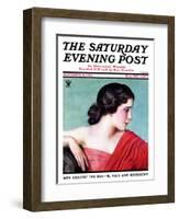 "Exotic Woman," Saturday Evening Post Cover, November 18, 1933-Wladyslaw Benda-Framed Giclee Print