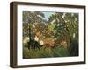 Exotische Landschaft Mit Spielenden Affen, 1910-Henri Rousseau-Framed Giclee Print