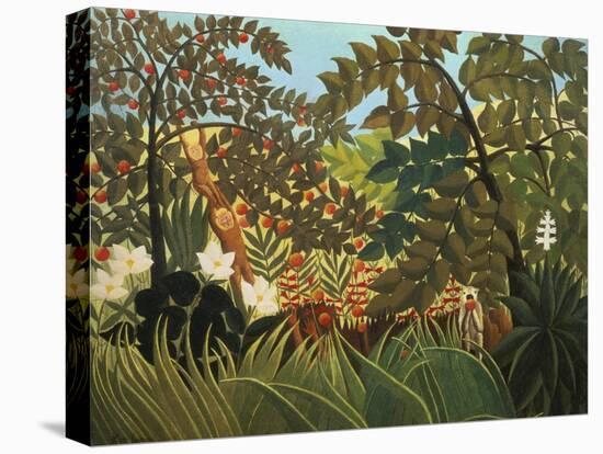 Exotische Landschaft Mit Spielenden Affen, 1910-Henri Rousseau-Stretched Canvas