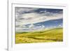 Expansive rolling fields of wheat and clouds, Palouse region of western Idaho.-Adam Jones-Framed Photographic Print