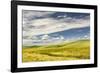 Expansive rolling fields of wheat and clouds, Palouse region of western Idaho.-Adam Jones-Framed Photographic Print