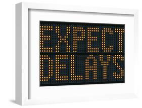 Expect Delays Congestion Sign-Mr Doomits-Framed Photographic Print