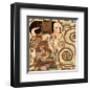 Expectation, Stoclet Frieze, c.1909 (detail)-Gustav Klimt-Framed Art Print