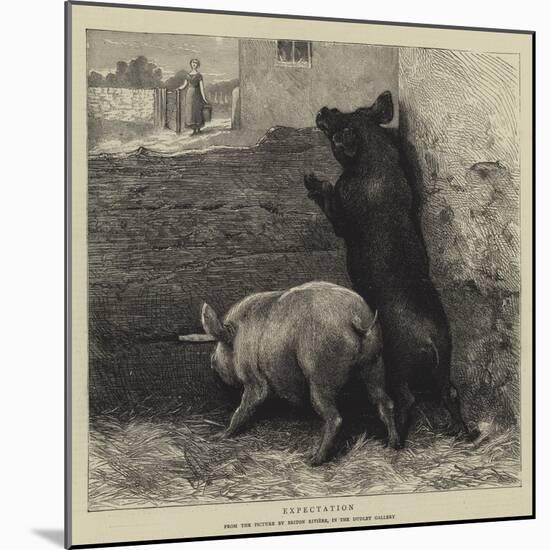 Expectation-Briton Riviere-Mounted Giclee Print