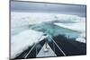 Expedition Boat and Sea Ice, Hudson Bay, Nunavut, Canada-Paul Souders-Mounted Photographic Print