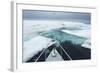 Expedition Boat and Sea Ice, Hudson Bay, Nunavut, Canada-Paul Souders-Framed Photographic Print