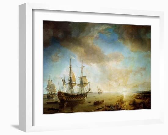 Expedition of Robert Cavelier de La Salle in Louisiana in 1684, 1844-Baron Theodore Gudin-Framed Giclee Print