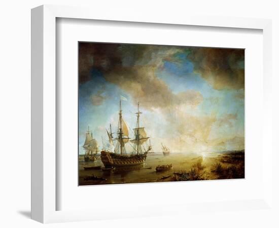 Expedition of Robert Cavelier de La Salle in Louisiana in 1684, 1844-Baron Theodore Gudin-Framed Giclee Print