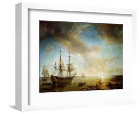 Expedition of Robert Cavelier de La Salle in Louisiana in 1684, 1844-Baron Theodore Gudin-Framed Giclee Print